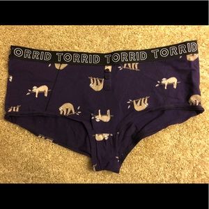 Sloth boyshort panty